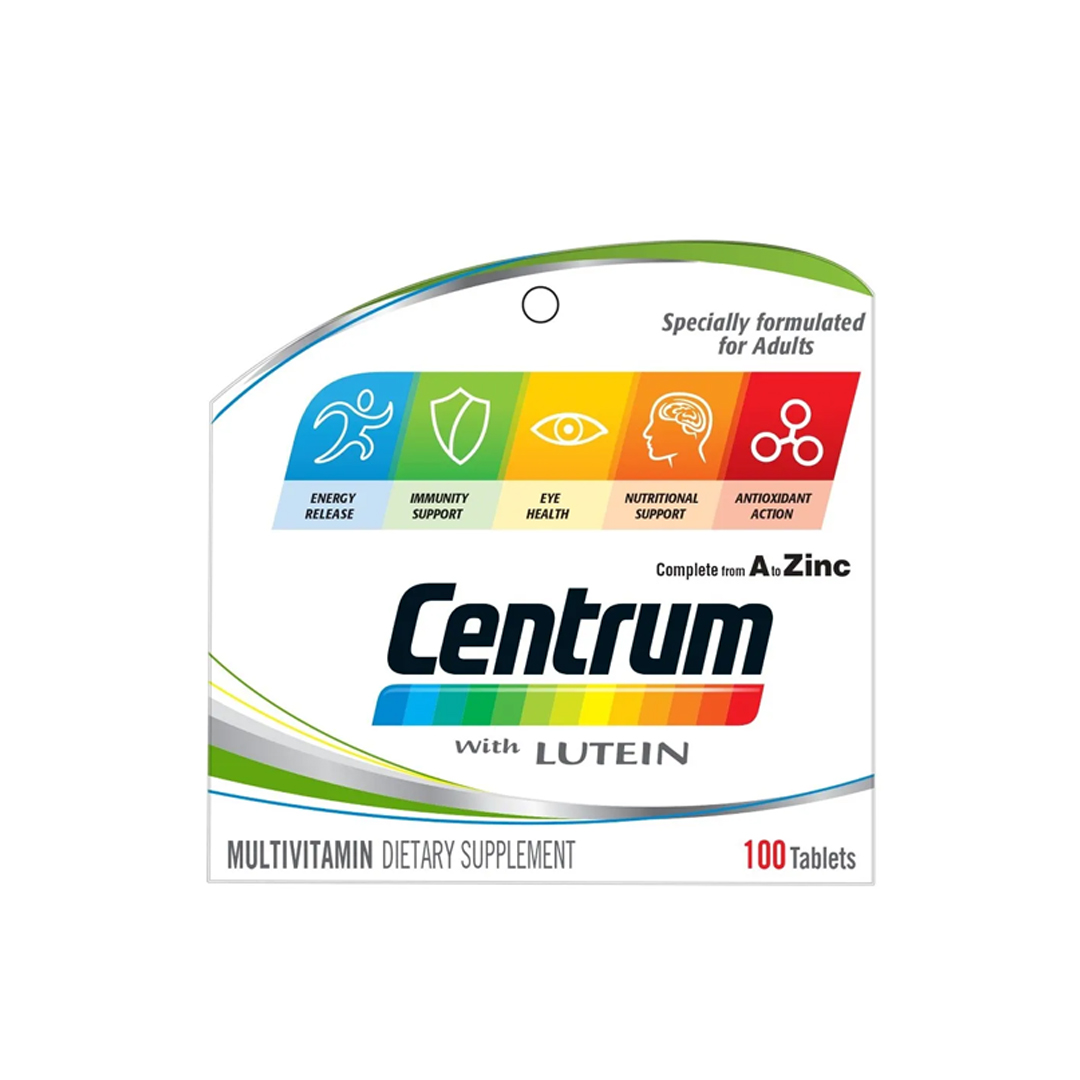 Centrum With Lutein Tablets 100.s Available at Online Family Pharmacy Qatar Doha