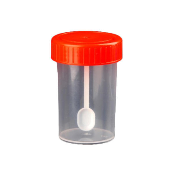 CONTAINER 60ML [STOOL - STERILE] W/SPOON 1'S - MX-LRD Available at Online Family Pharmacy Qatar Doha