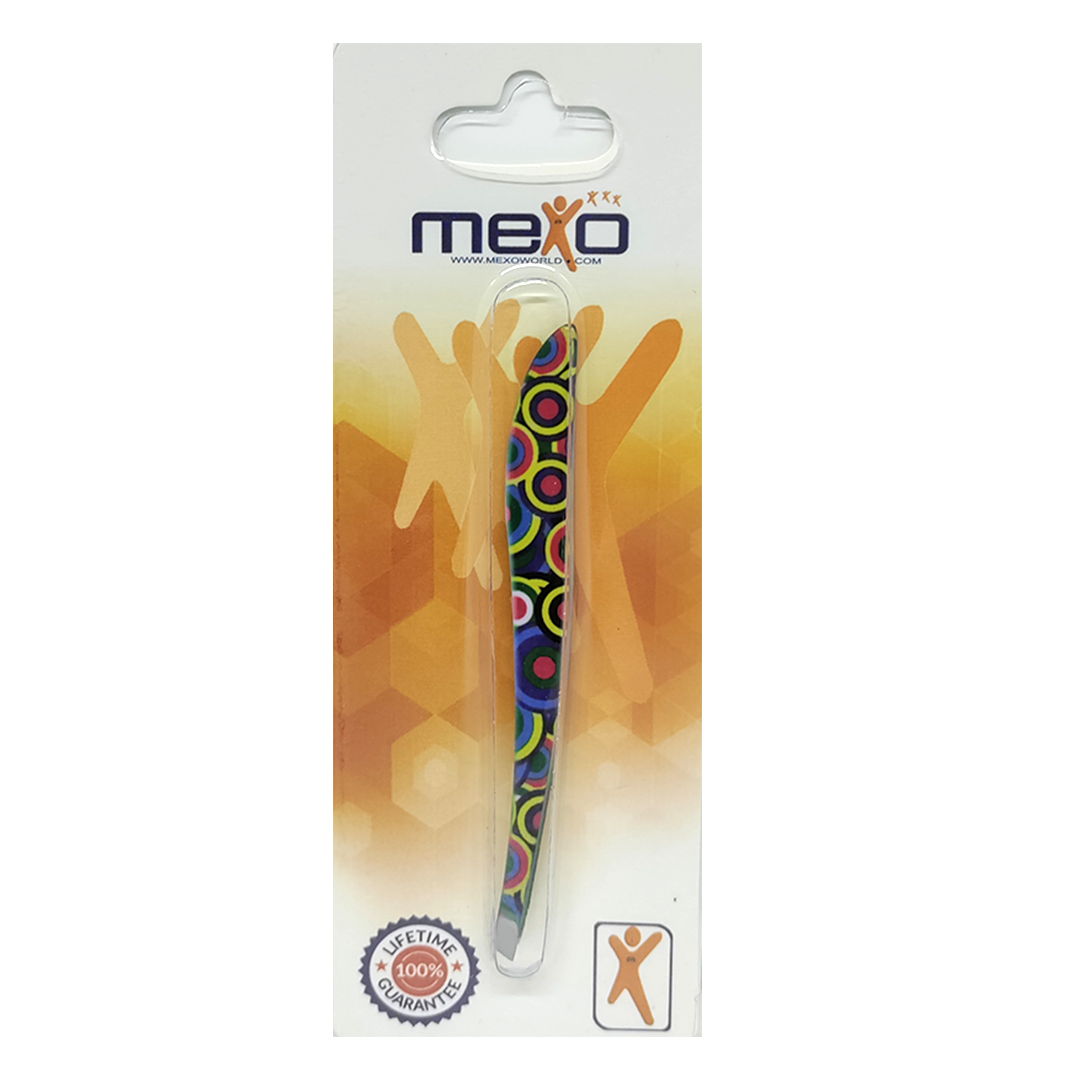 Tweezer Eyebrow 4" Cvd Colored Coated[bse-8210] - Mexo Available at Online Family Pharmacy Qatar Doha