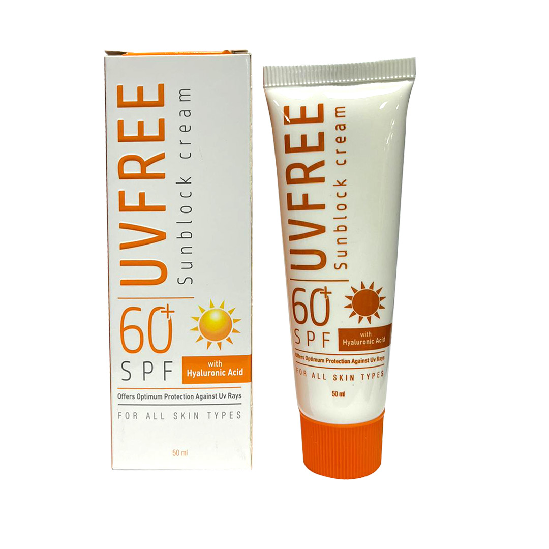 Uvfree Sunblock Spf 60+ Cream 50ml -femigiene Available at Online Family Pharmacy Qatar Doha