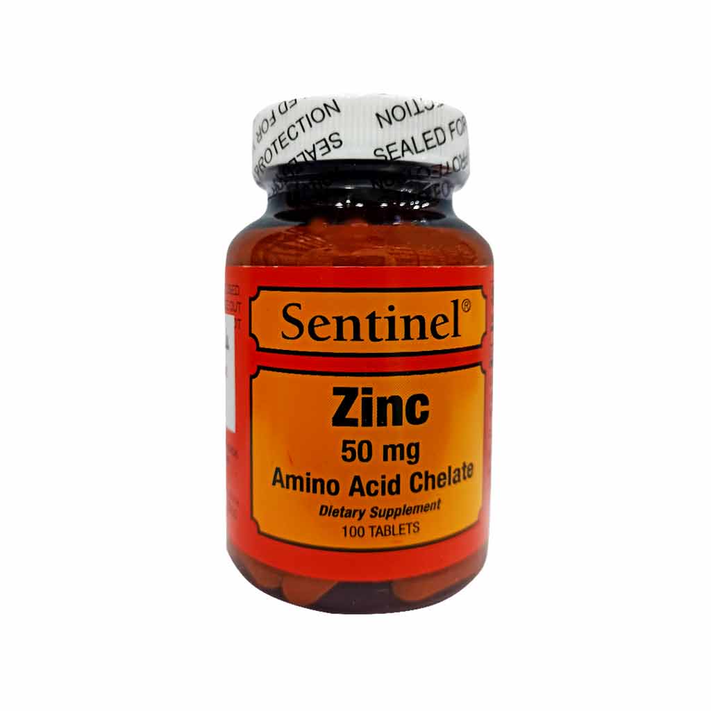 Zinc 50mg Tab 100.s Sentinal product available at family pharmacy online buy now at qatar doha