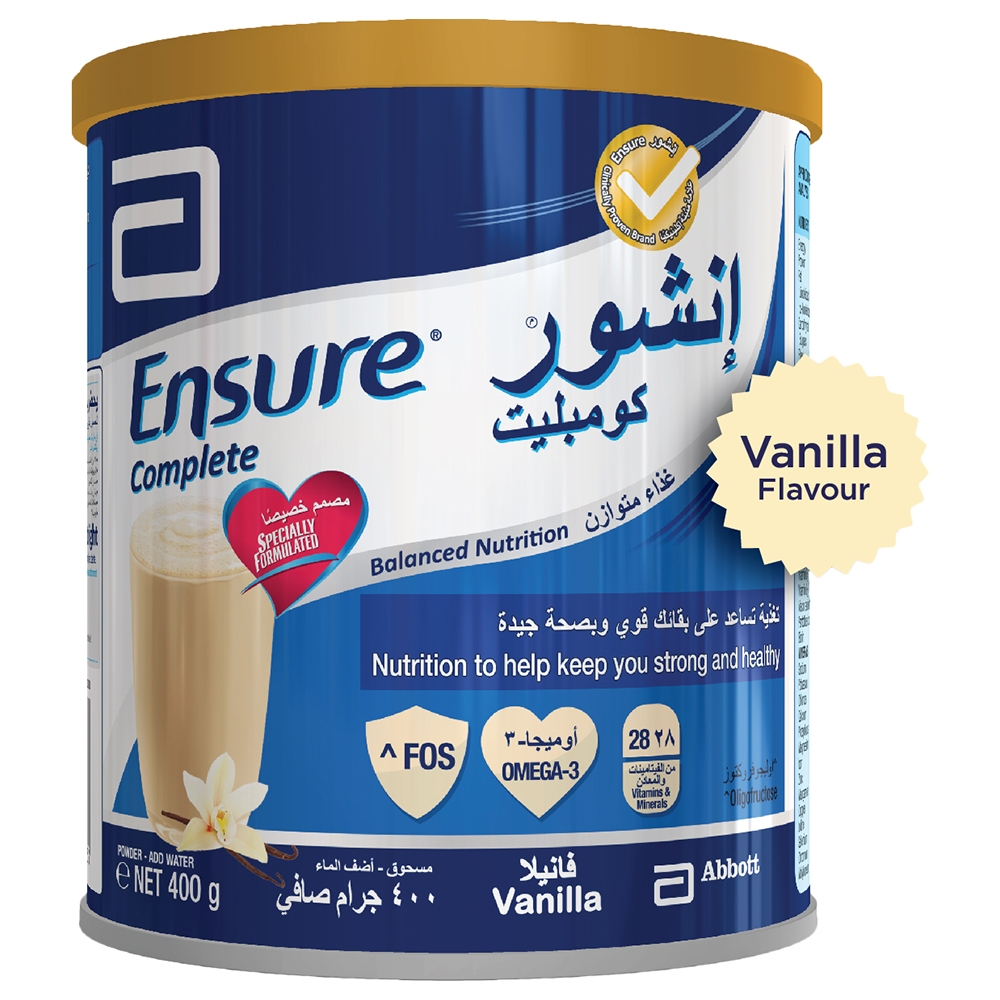 Ensure Com/balance Powder Vanilla 400gm product available at family pharmacy online buy now at qatar doha
