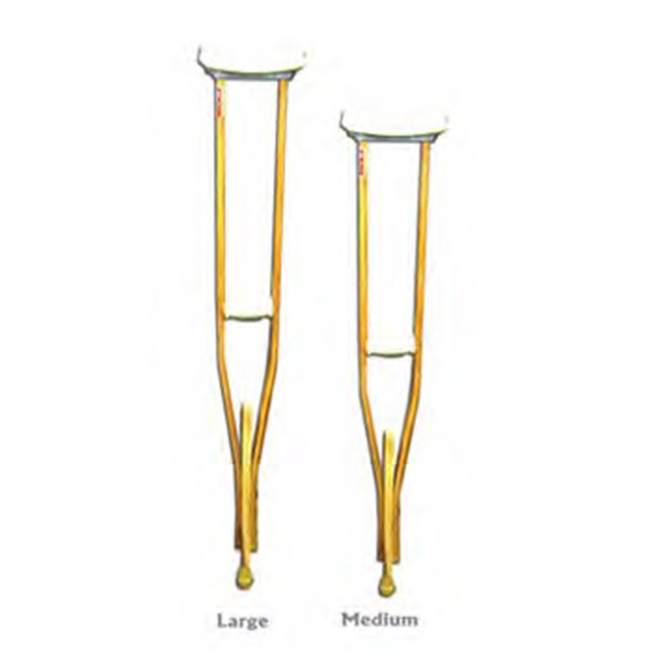 Crutches Auxillary Wood [M] - 20-12006 [#Pc935] Prime product available at family pharmacy online buy now at qatar doha