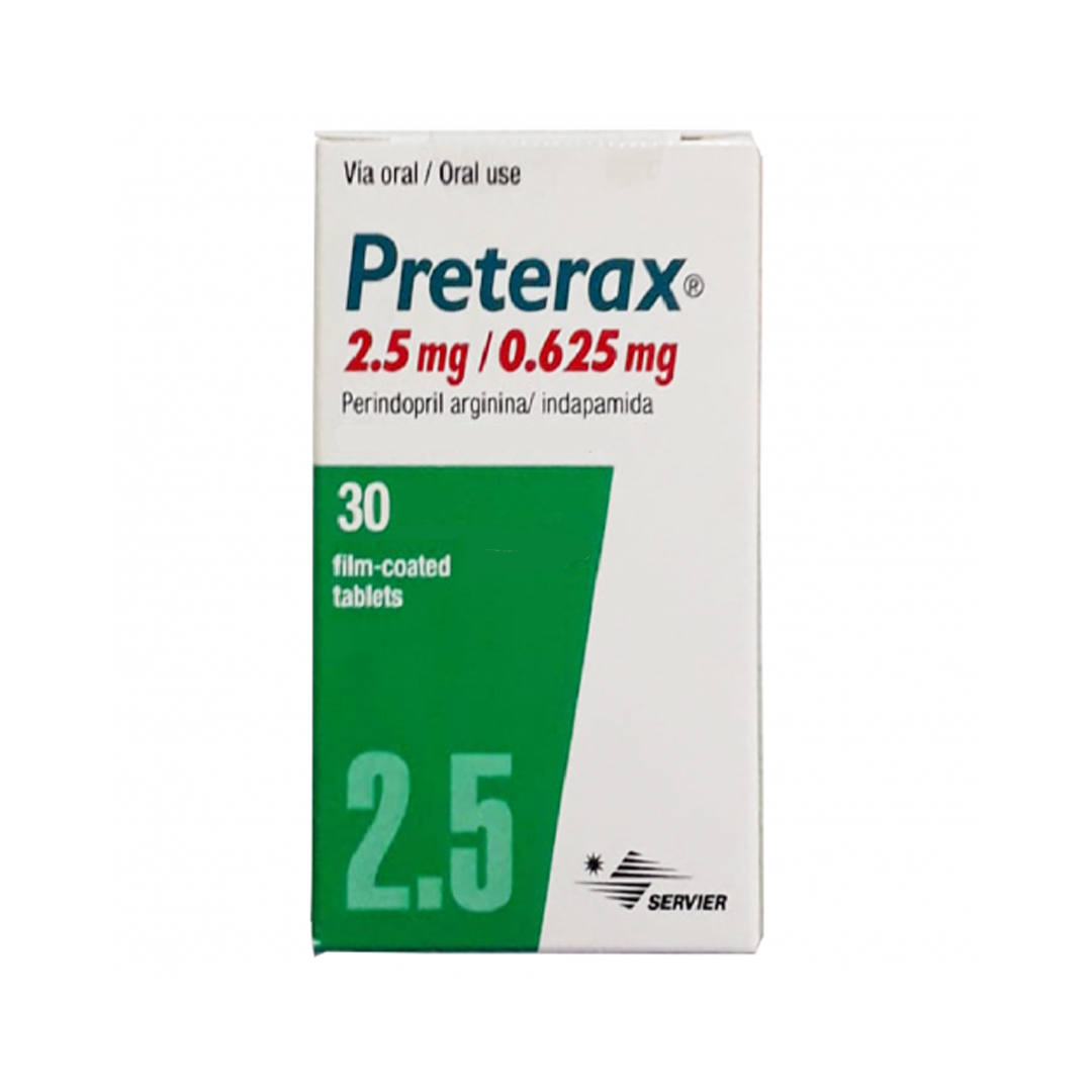 Preterax Arginine 2.5mg/0.625mg Tablets 30.s product available at family pharmacy online buy now at qatar doha