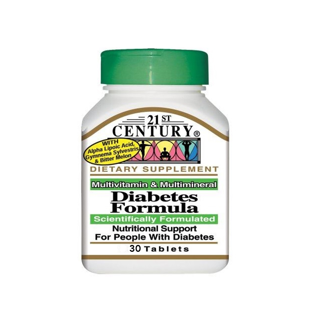 buy online Diabetics Formula 30'S Tablet-21St Century	   Qatar Doha