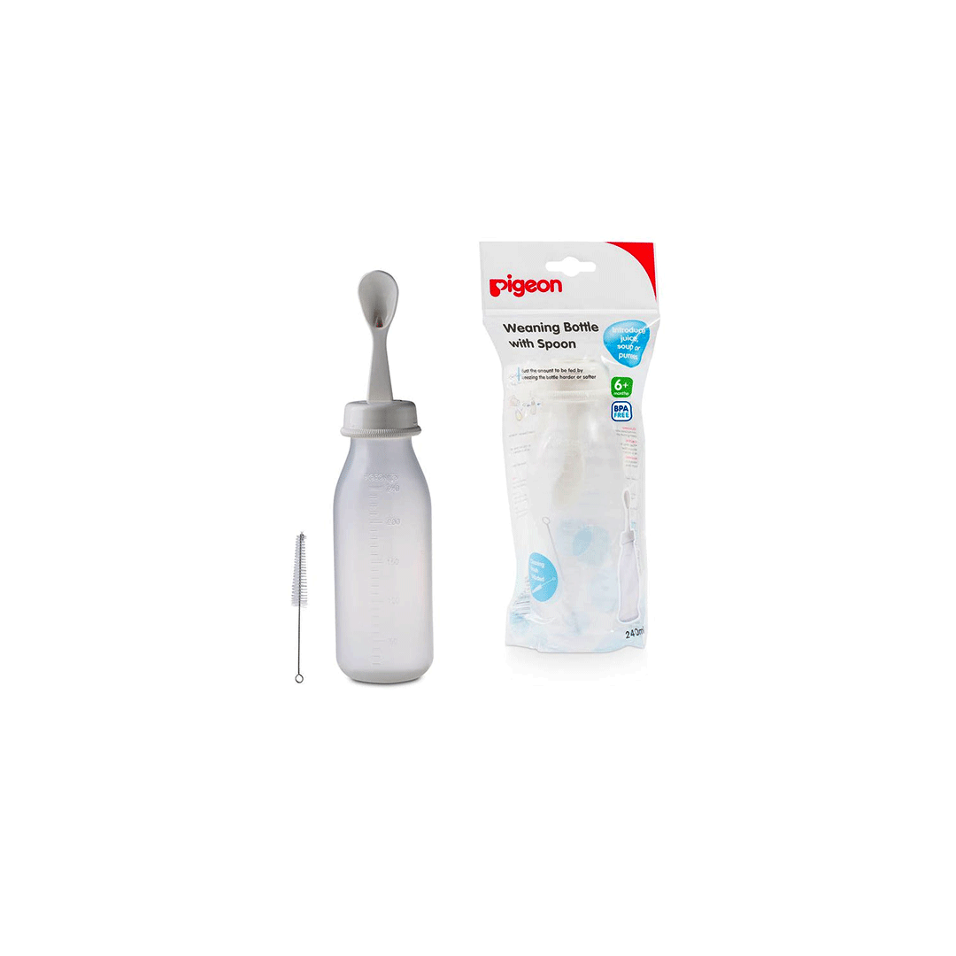 buy online Pigeon Bottle With Spoon 240Ml [D-329]   Qatar Doha