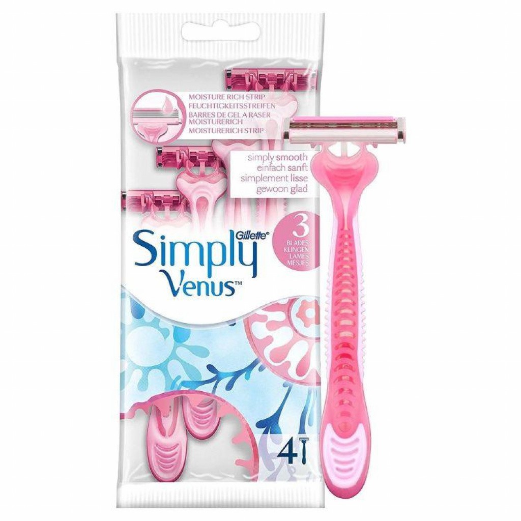 Gillette Simply Venus 3 Razor 4'S product available at family pharmacy online buy now at qatar doha
