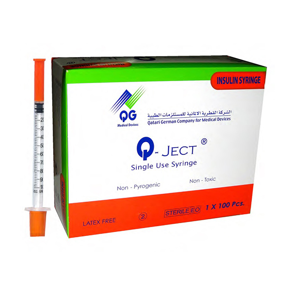 Syringe 0.5Ml Insulin Unibody 100'S Q-Ject product available at family pharmacy online buy now at qatar doha