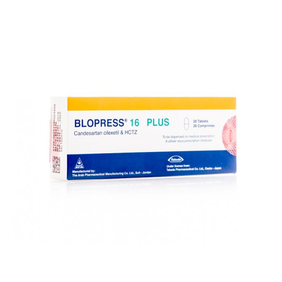 buy online Blopress 16mg Plus Tablets 28's   Qatar Doha
