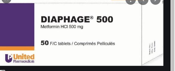 Diaphage 500Mg Tablets 50'S product available at family pharmacy online buy now at qatar doha