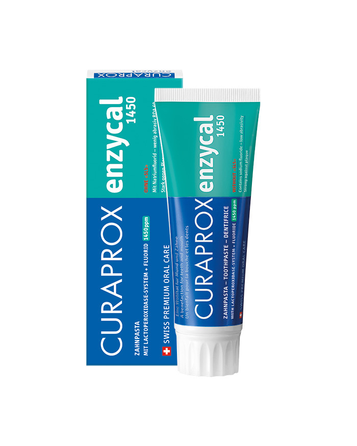 Curaprox Enzycal Toothpaste 75Ml (Blue) product available at family pharmacy online buy now at qatar doha