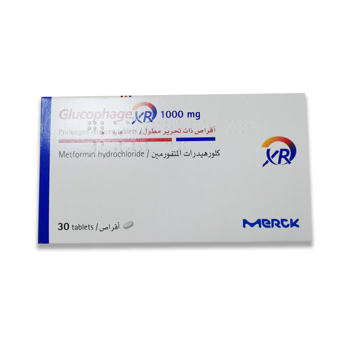 Glucophage Xr(1000)mg Tab 30.s product available at family pharmacy online buy now at qatar doha