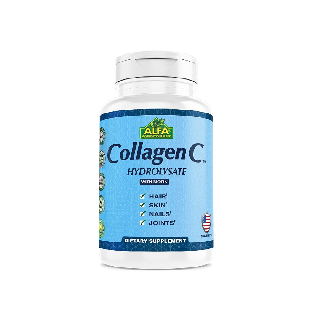 Alfa Collagen C Hydrolysate With Vitamin C 60.s product available at family pharmacy online buy now at qatar doha