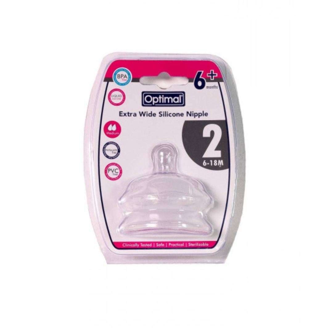 Optimal Extra Wide Silicone Nipple 6+ #0115 product available at family pharmacy online buy now at qatar doha