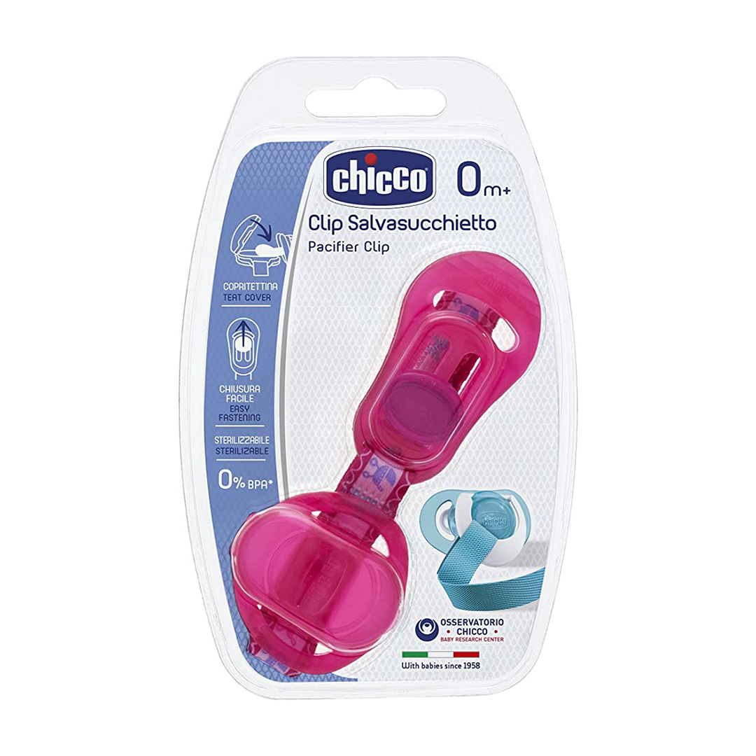 Chicco Clip With Teat Cover Pink product available at family pharmacy online buy now at qatar doha