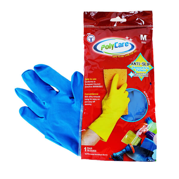 Gloves Poly Care Anti Slip Multipurpose House Hold [ S] Pair - Topgloves - Mexo product available at family pharmacy online buy now at qatar doha