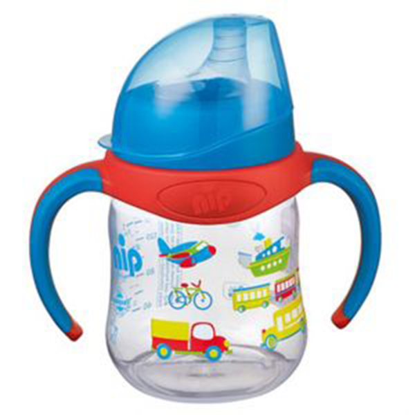 buy online Feeding Bottle Plastic W/silic Teat - Babico Blue Veh 150 Ml  Qatar Doha