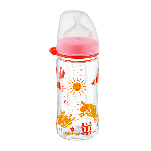 Bottle glass +Silic Teat 120 Ml Red Sheep Wn 0M+ [350663] product available at family pharmacy online buy now at qatar doha
