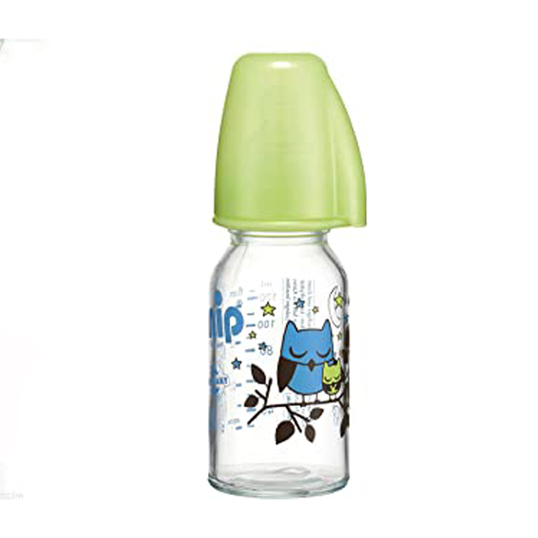 buy online Feeding Bottle Glass - Babico Blue Owl  Qatar Doha