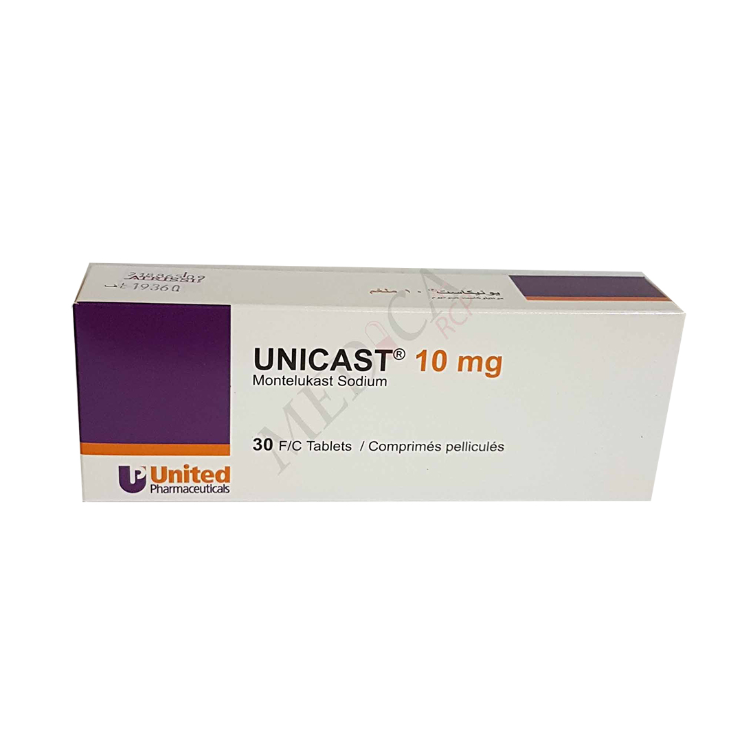 Unicast 10 Mg Tablet 30.s product available at family pharmacy online buy now at qatar doha