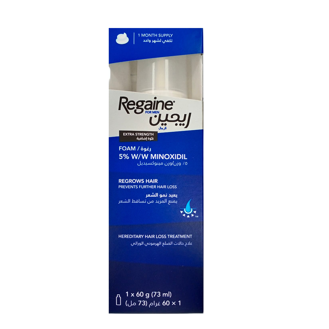 Regaine Men.5%.foam-60gm(73ml) product available at family pharmacy online buy now at qatar doha