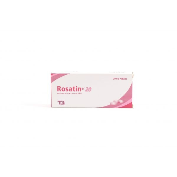 Rosatin 20 Mg Tablet 30.s product available at family pharmacy online buy now at qatar doha