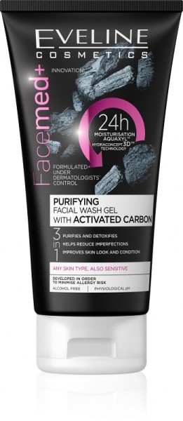 Eveline Facemed Pur.fcl Wash Act Carbon 150ml product available at family pharmacy online buy now at qatar doha