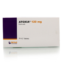 Atoxia 120mg F/c Tablet 7.s New product available at family pharmacy online buy now at qatar doha