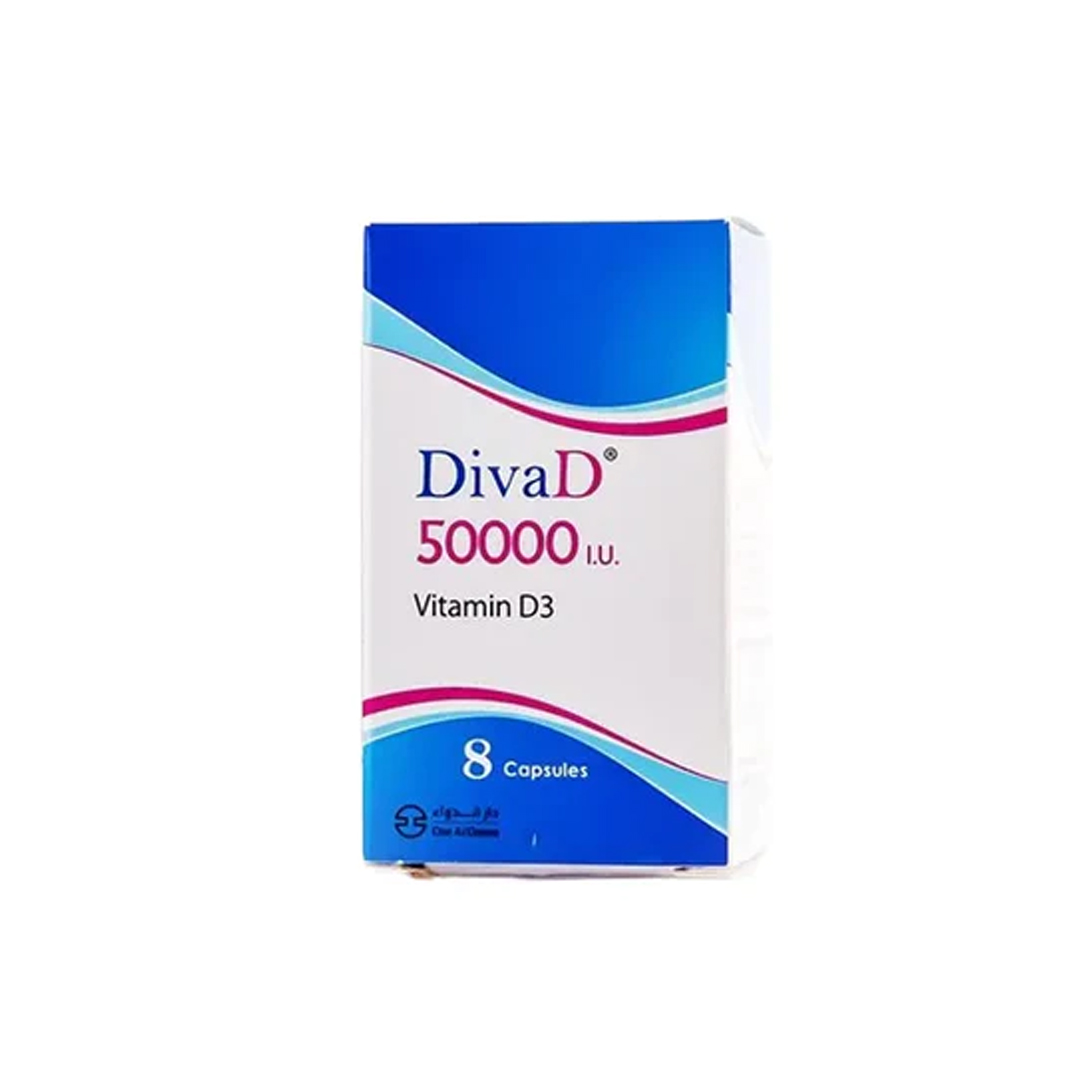 Divad 50000 Iu (vitamin D3) Capsules 8.s product available at family pharmacy online buy now at qatar doha
