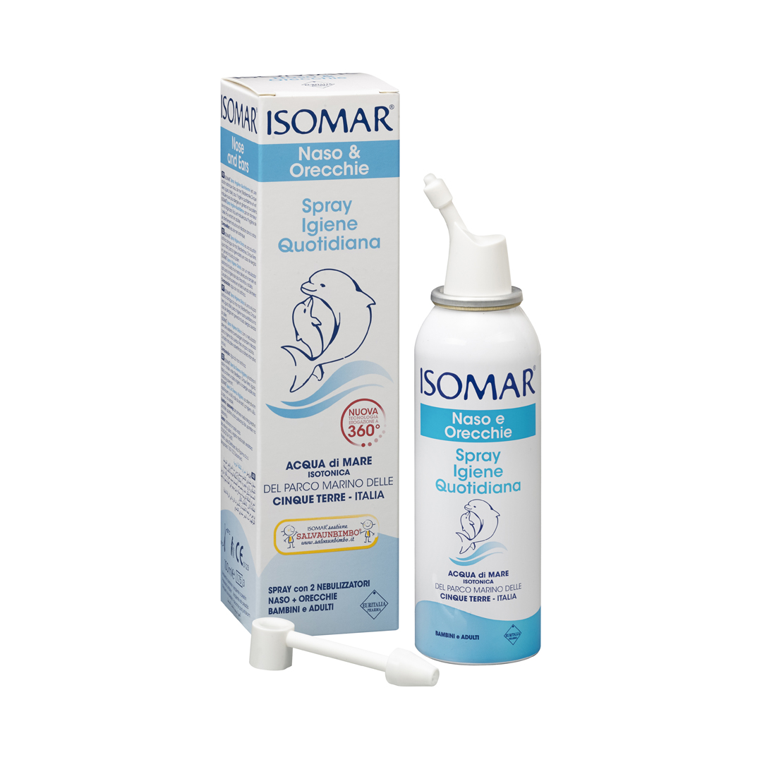 Isomar Nose Decongestant Spray With Hyaluronic Acid 100ml product available at family pharmacy online buy now at qatar doha