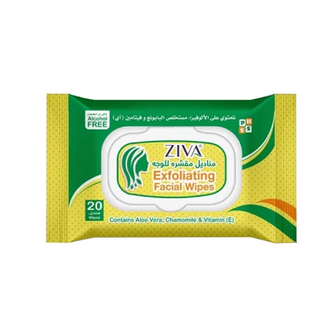 buy online Exfoliating Facial Wipes 20'S - Ziva 1  Qatar Doha