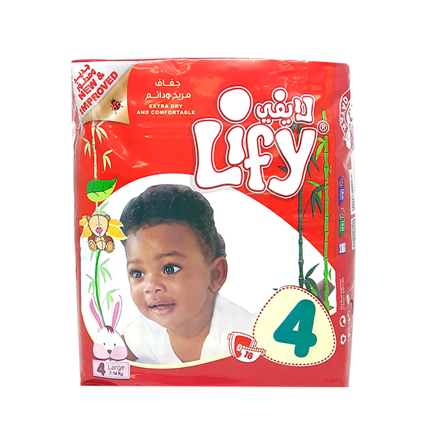 buy online Lify Baby Diaper Large Size#4 7-14Kg 18'S  Qatar Doha