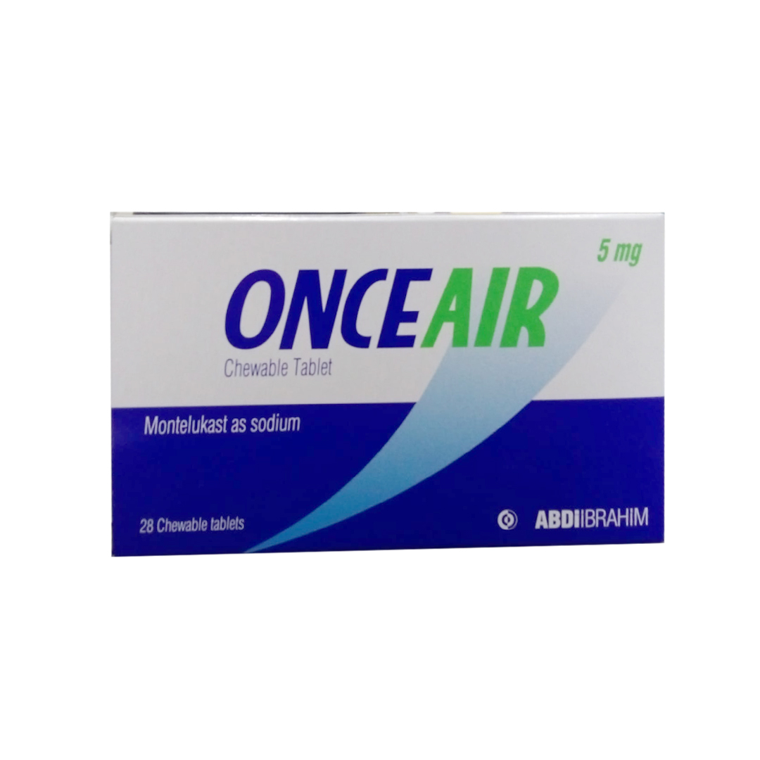 Onceair 5 Mg Chewable Tablet 28.s product available at family pharmacy online buy now at qatar doha