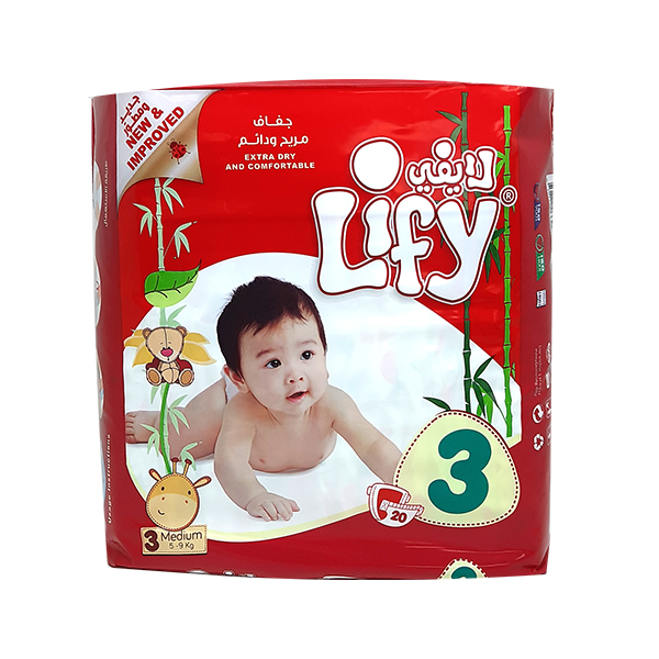 buy online Lify Baby Diaper Medium Size#3 5-9Kg 20'S  Qatar Doha