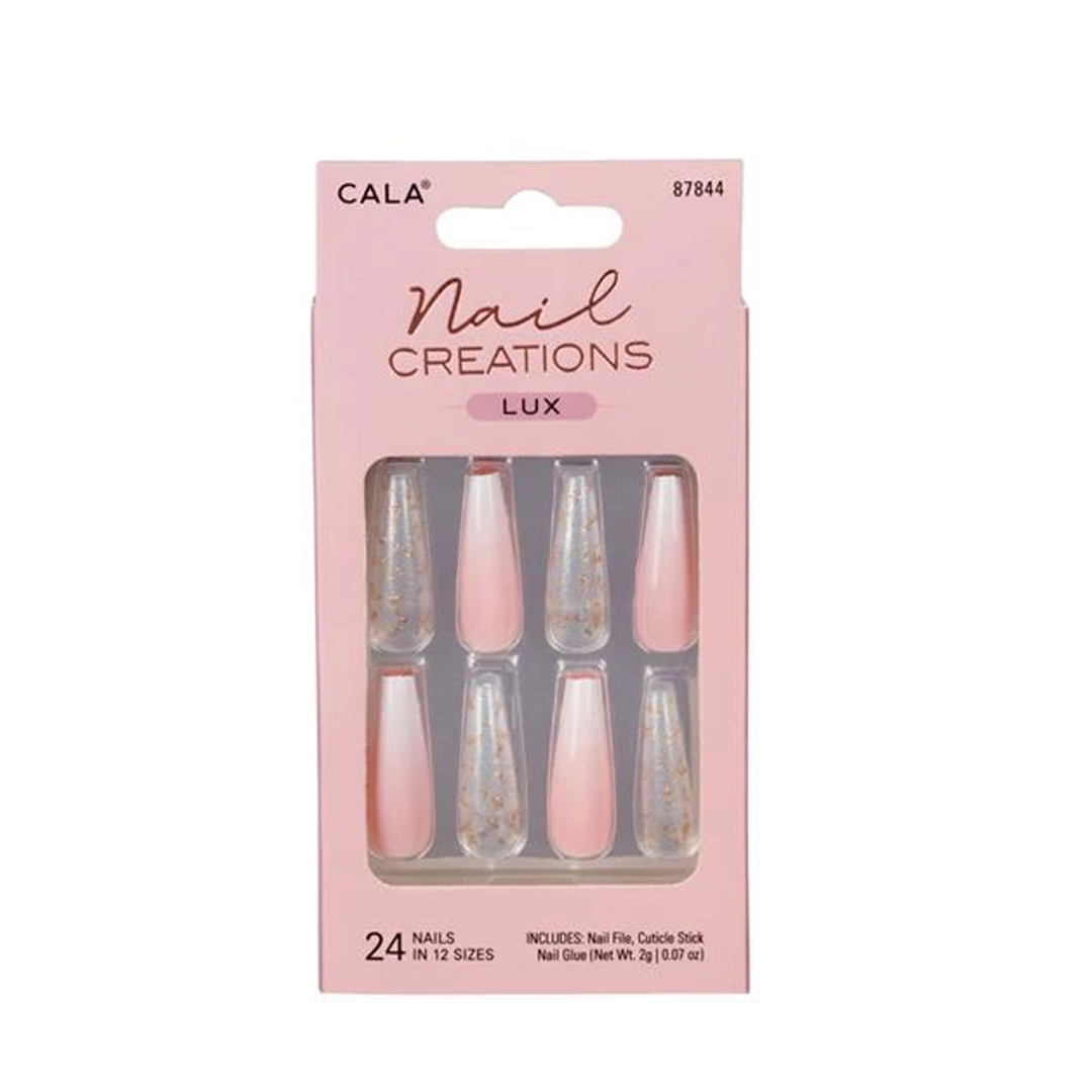 Cala nail creations lux-long nails 24pc product available at family pharmacy online buy now at qatar doha