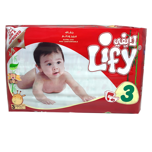 buy online Lify Baby Diaper Medium Size#3 5-9Kg 40'S  Qatar Doha