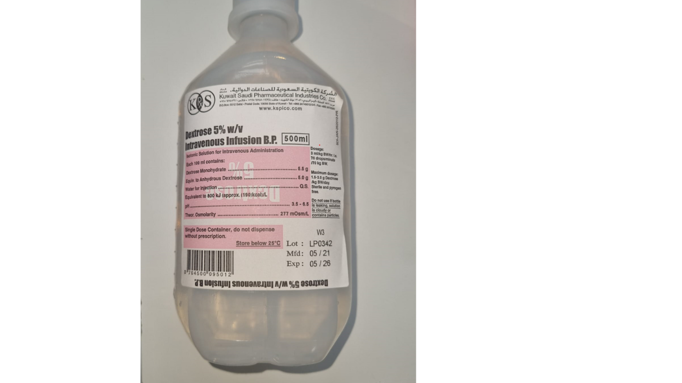 buy online Dextrose 5% 500Ml Bottle - Qatar Pharma 500 Ml  Qatar Doha