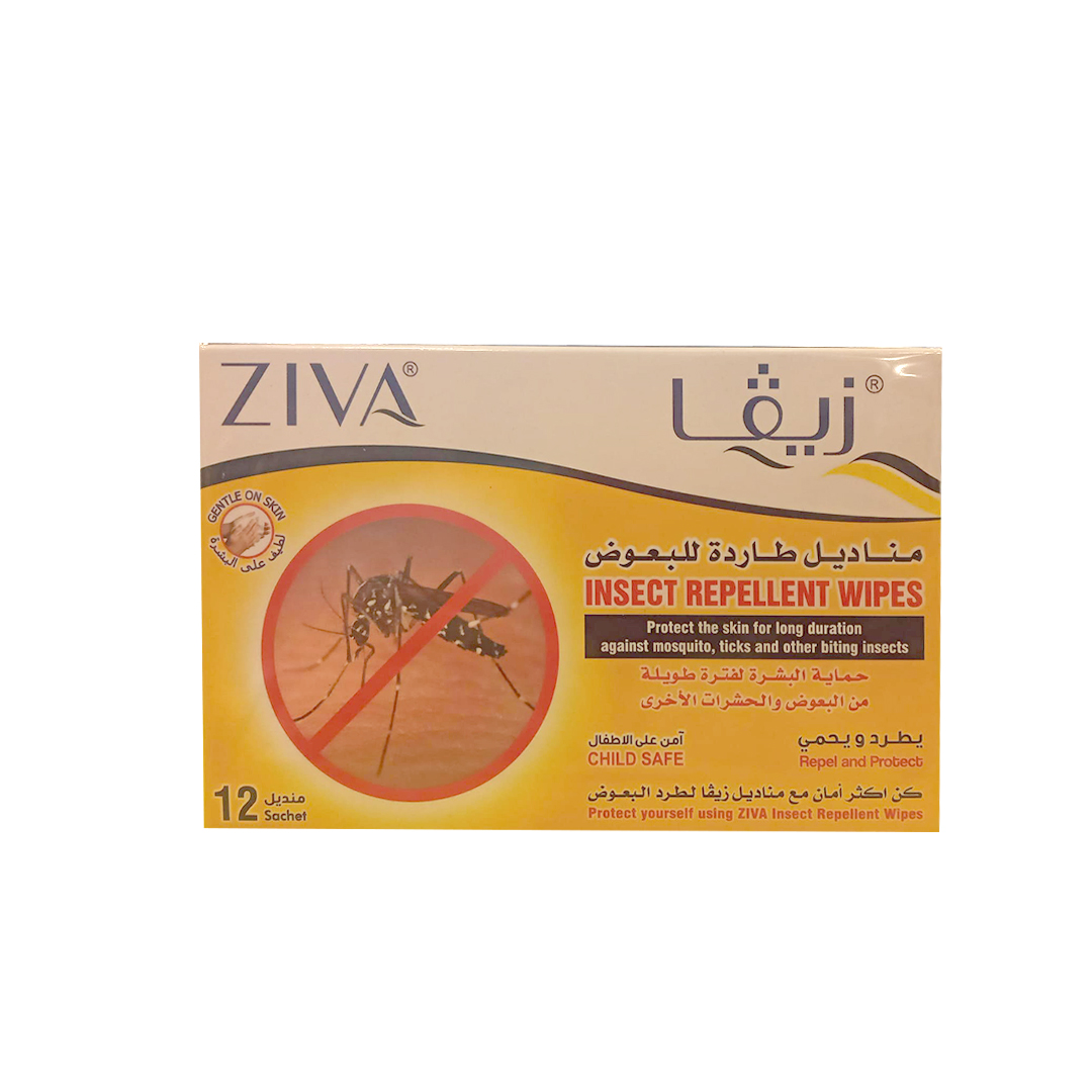 Insect Repellent Wipes 12'S #Ziva product available at family pharmacy online buy now at qatar doha