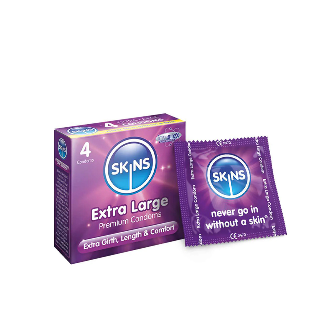 buy online SKINS EXTRA LARGE LUBRICATED CONDOM 4'S 1  Qatar Doha