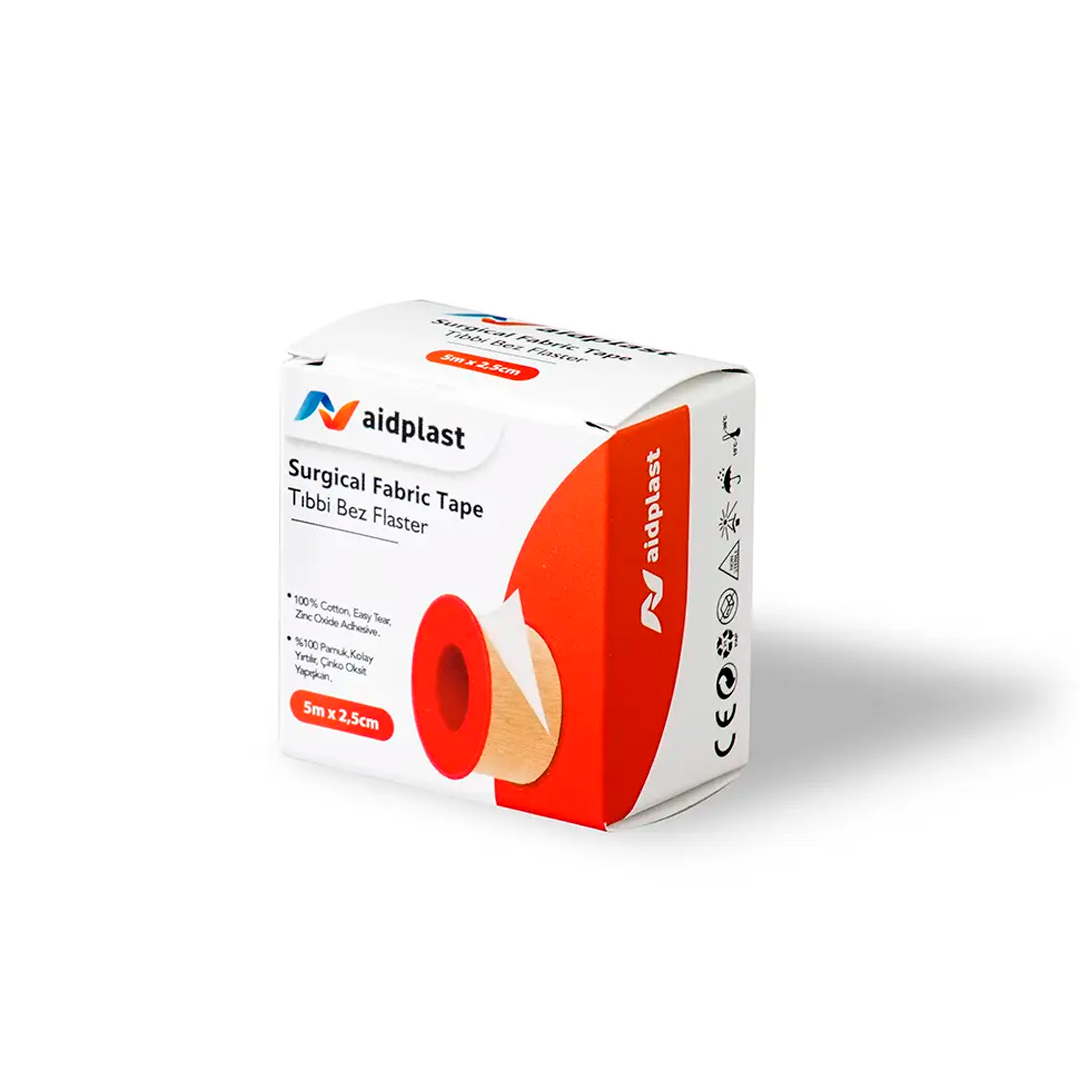 Aidplast Surgical Fabric Tape 5M X 1.25Cm product available at family pharmacy online buy now at qatar doha
