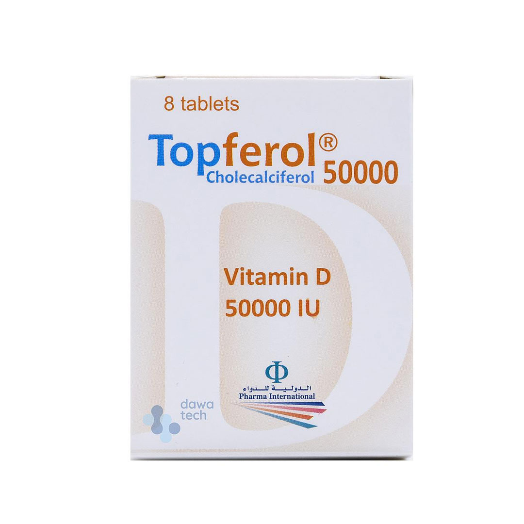buy online topferol vit d3 (50000 iu) tablets 8's 1  Qatar Doha