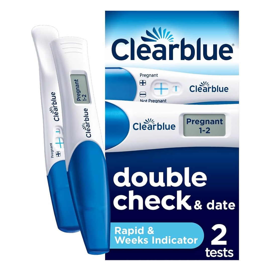 CLEARBLUE DOUBLE-CHECK& DATE PREGNANCY TEST -2'S product available at family pharmacy online buy now at qatar doha