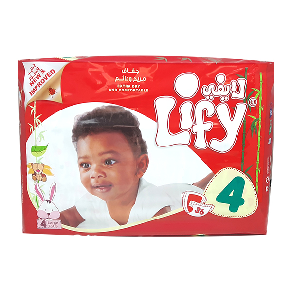 buy online Lify Baby Diaper Large Size#4 7-14Kg 36'S  Qatar Doha