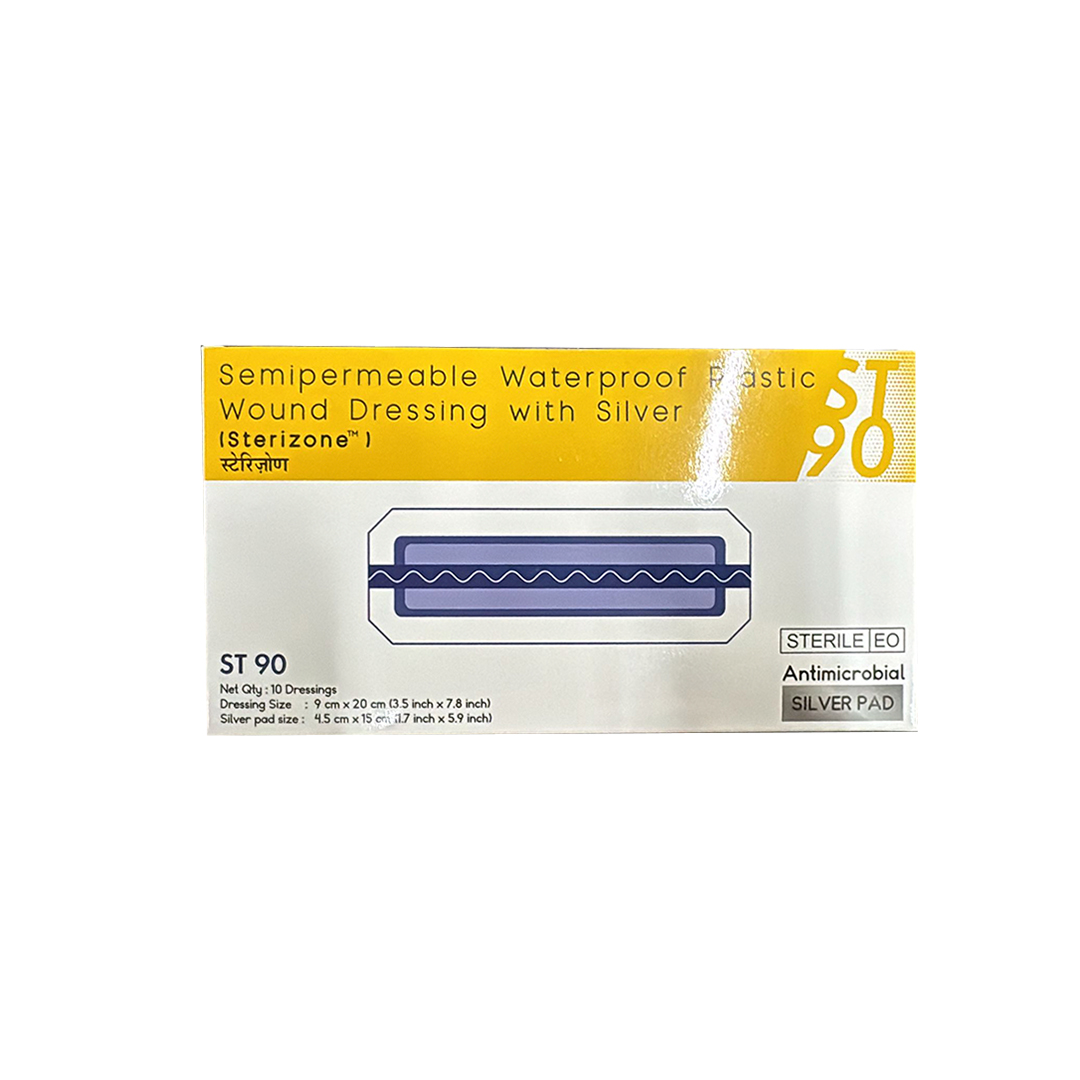 Wound Dressing W/Silver Waterproof Plastic - (St90) 10'S - Dyna product available at family pharmacy online buy now at qatar doha