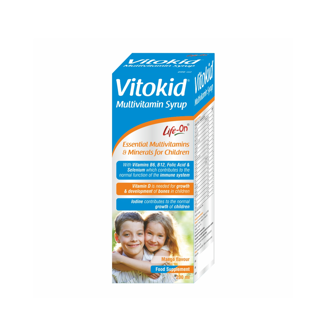 life on vitokid multivitamin syrup-200ml product available at family pharmacy online buy now at qatar doha