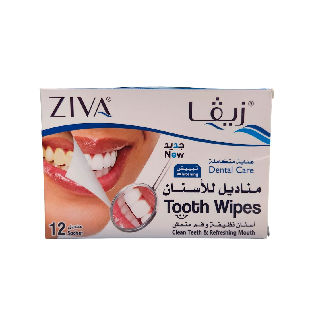 buy online Ziva Tooth Whitening Wipes 12'S 1  Qatar Doha