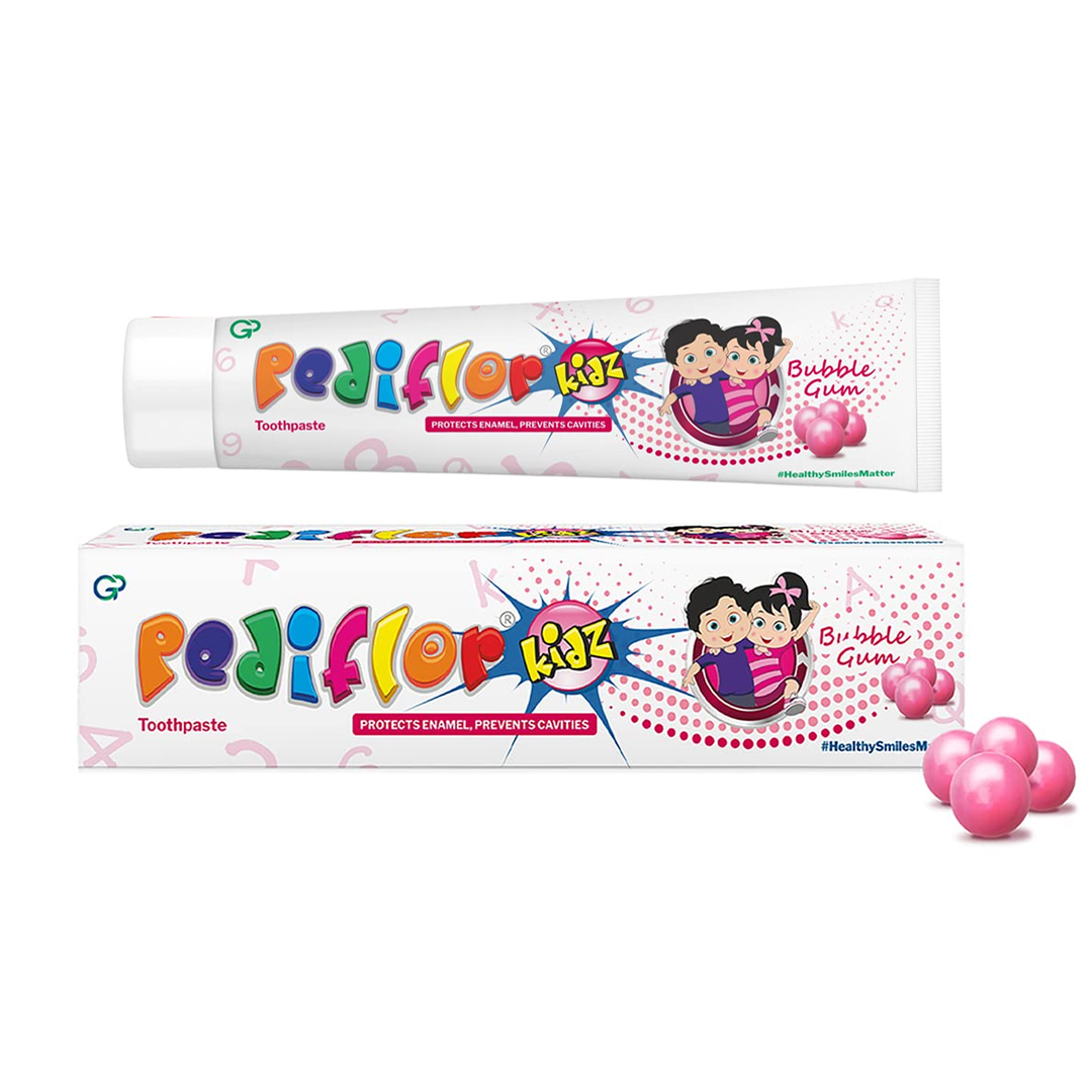 Pediflor Kidz Toothpaste Bubble Gum 70gm-global Health product available at family pharmacy online buy now at qatar doha