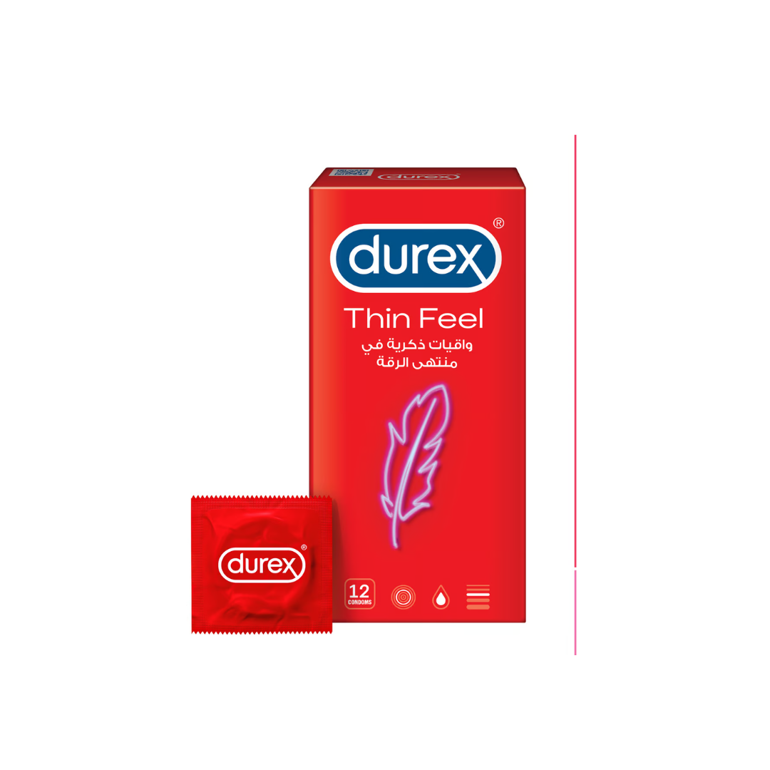 Durex Feel Thin Condoms 12'S product available at family pharmacy online buy now at qatar doha