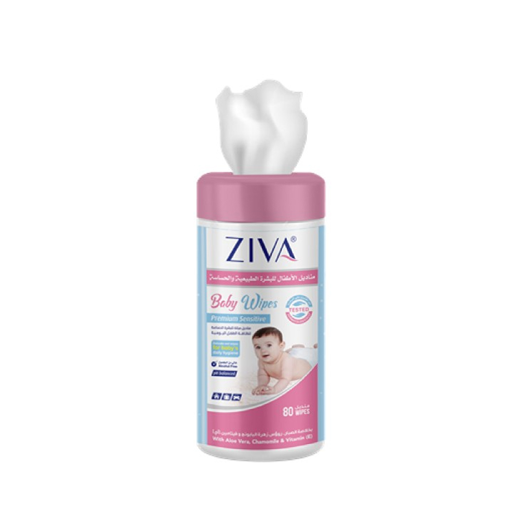 Baby Premium Sensitive Wipes 80'S-Ziva product available at family pharmacy online buy now at qatar doha