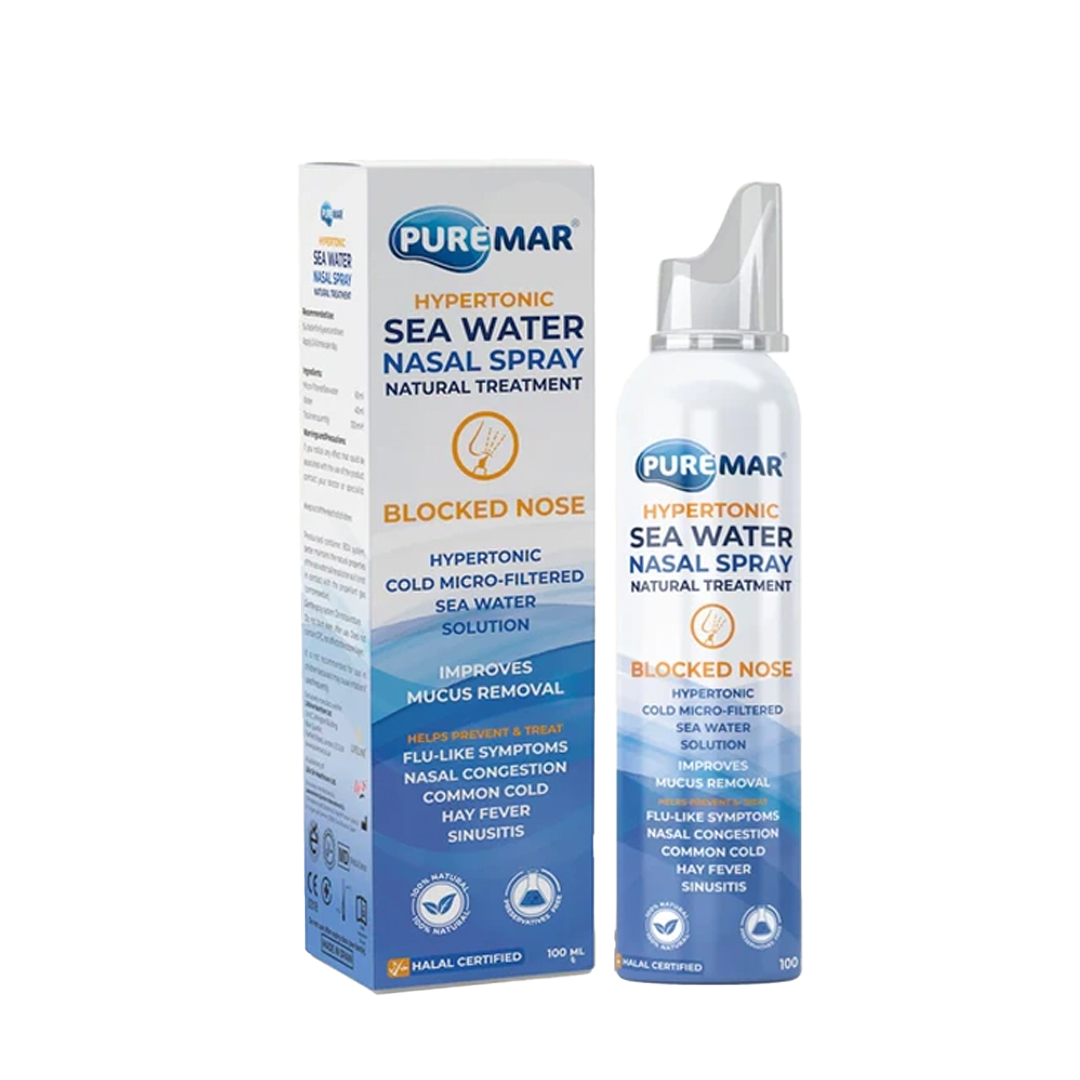 buy online PUREMAR HYPERTONIC SEA WATER NASAL SPRAY 100ML 1  Qatar Doha